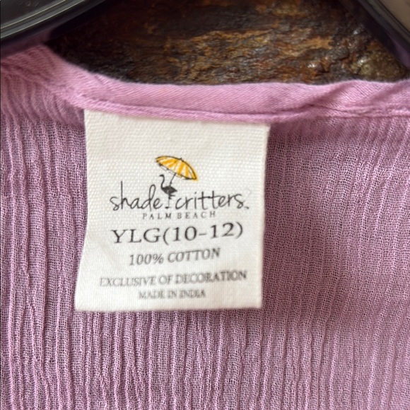 Girls Shade Critters Purple Gauze Swimsuit Coverup - Picture 2 of 4